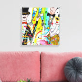 Party des Neujahrs Leinwanddruck (Insitu (Wohnzimmer))