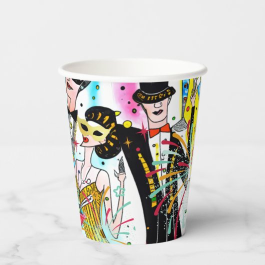 Party des Neujahrs Pappbecher (Rückseite)