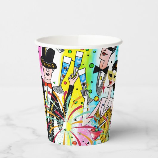 Party des Neujahrs Pappbecher (Links)