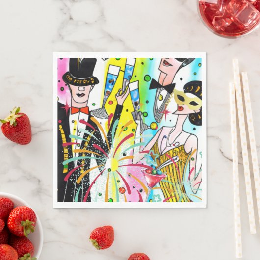 Party des Neujahrs Serviette (Beispiel)