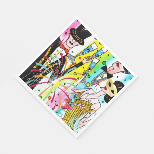 Party des Neujahrs Serviette (Ecke)