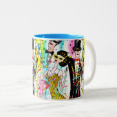 Party des Neujahrs Zweifarbige Tasse (VorderseiteRechts)