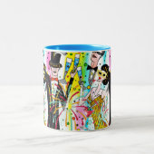 Party des Neujahrs Zweifarbige Tasse (Mittel)