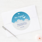 Party des Papierflugzeugs Vielen Dank Runder Aufkleber (Umschlag)