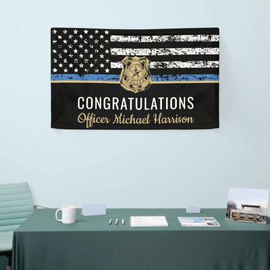 Party des Polizeibeamten für Abschluss Banner (Messeveranstaltung)