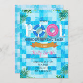 Party des Poolgeschlechts Einladung (Vorne/Hinten)