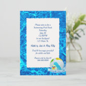 Party des Pools Einladung (Stehend Vorderseite)