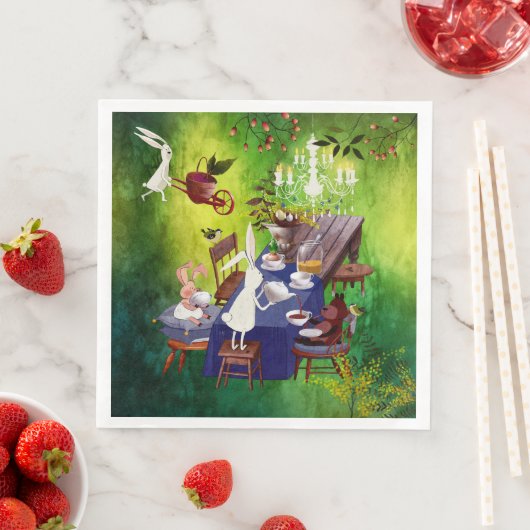 Party des Sonnenfrühlings in der Illustration von  Serviette (Beispiel)