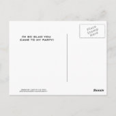 Party des Sonnensystems Vielen Dank Postkarte (Rückseite)