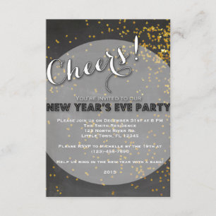 Party des Sylvesterabends Einladung