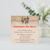 Party des Unabhängigkeitstages Einladung (Stehend Vorderseite)