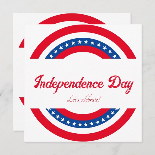 Party des US Flagge zur Unabhängigkeit Einladung (Vorne/Hinten)