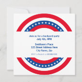 Party des US Flagge zur Unabhängigkeit Einladung (Rückseite)