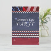Party des Veterans Tagespatriotisch Einladung (Stehend Vorderseite)