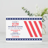Party des Wahltags Einladung (Stehend Vorderseite)