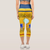 Party Design mit Balloons und Blume Capri Leggings (Rückseite)