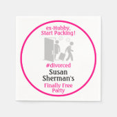 Party Design Scheidung endlich frei Dekoration Ros Serviette (Vorderseite)