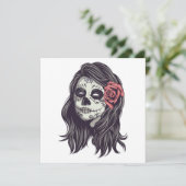 Party Dia de los Muertos| Einladung (Stehend Vorderseite)