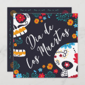 Party Dia de los Muertos| Einladung (Vorne/Hinten)