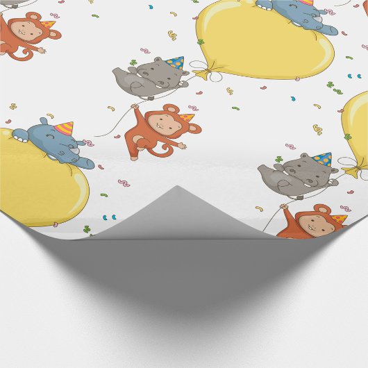 Party, die einen Ballon halten Geschenkpapier