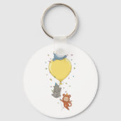 Party, die einen Ballon halten Schlüsselanhänger (Vorderseite)