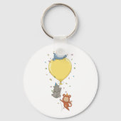 Party, die einen Ballon halten Schlüsselanhänger (Rückseite)