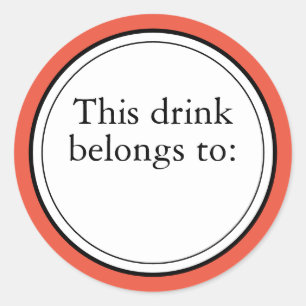 Party dieses Getränks Runder Aufkleber