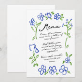 Party-Dinner-Menü auf der Hand Menükarte (Vorne/Hinten)