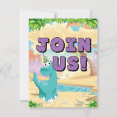 Party Dinosaur Einladung (Rückseite)