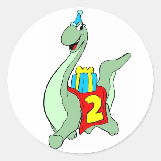 Party Dinosaurier Sticker (Vorderseite)