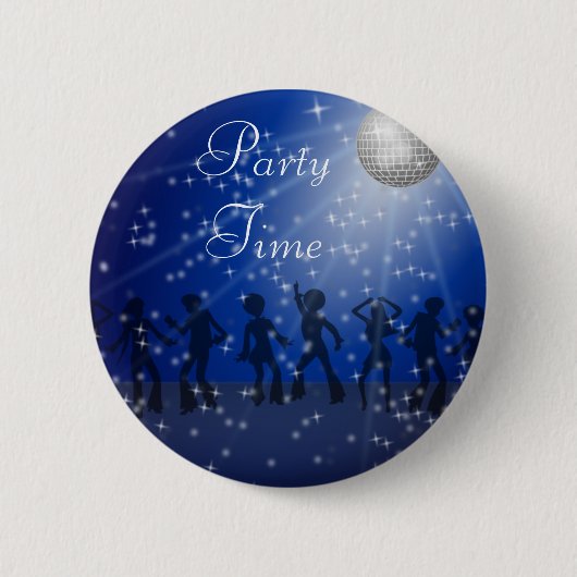 Party Disco Style, 2½ Zoll, Round Button (Vorderseite)