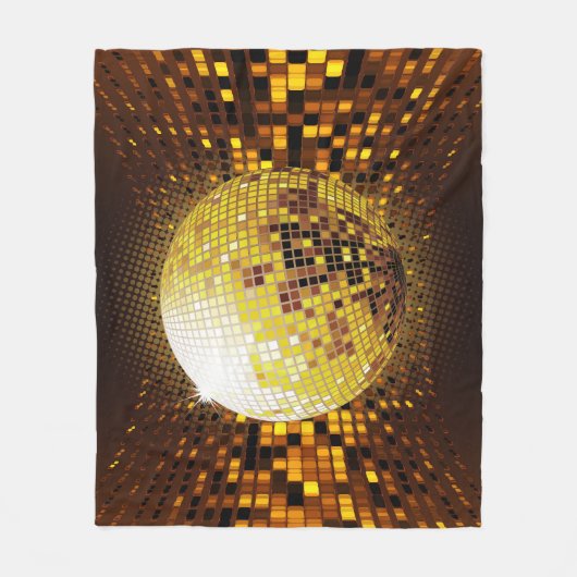 Party Disco: Vintage Leuchten. Fleecedecke (Vorderseite)