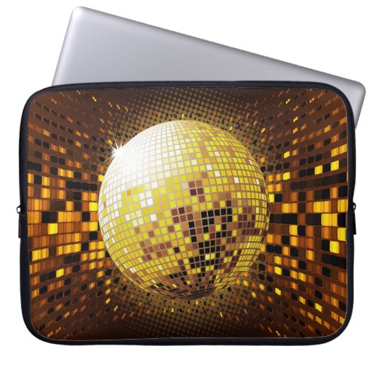 Party Disco: Vintage Leuchten. Laptopschutzhülle (Vorderseite)