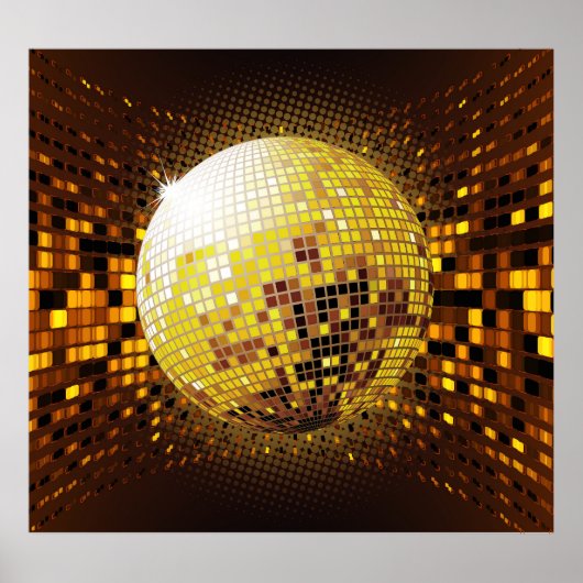 Party Disco: Vintage Leuchten. Poster (Vorne)