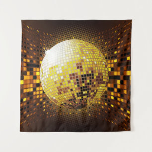 Party Disco: Vintage Leuchten. Wandteppich