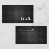 Party DJ Cool Black Metal Einfachheit Visitenkarte (Vorne/Hinten)