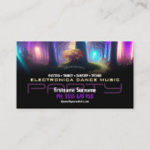 Party DJ Dance Magic Forest Lights Business Card Visitenkarte (Vorderseite)