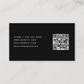 Party-DJ Deejay Retro-Vinyl-Schallplatte QR-Code  Visitenkarte (Rückseite)