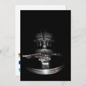 Party DJ-Einladung mit Sozialmediumikonen Einladung (Vorne/Hinten)