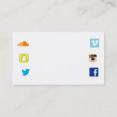 Party DJ-Geschäftskarte mit Sozialikonen Visitenkarte (Rückseite)