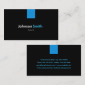 Party DJ Modern Aqua Blue Visitenkarte (Vorne/Hinten)