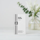 Party DJ - Modernes Schwarz-weiß Visitenkarte (Stehend Vorderseite)