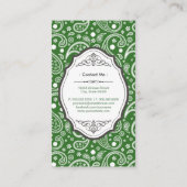 Party DJ - Retro Paisley Pattern Visitenkarte (Rückseite)