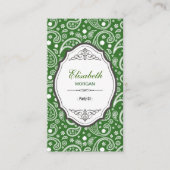 Party DJ - Retro Paisley Pattern Visitenkarte (Vorderseite)
