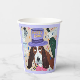 Party Dog Basset Hound Pappbecher