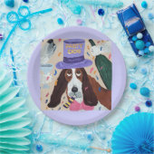 Party Dog Basset Hound Pappteller (Party)