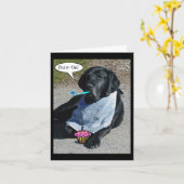 Party Dog Card - "Boone" Karte (Gelbe Blume)