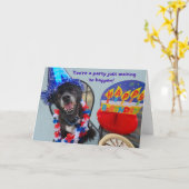 Party Dog Funny Birthday Karte (Gelbe Blume)
