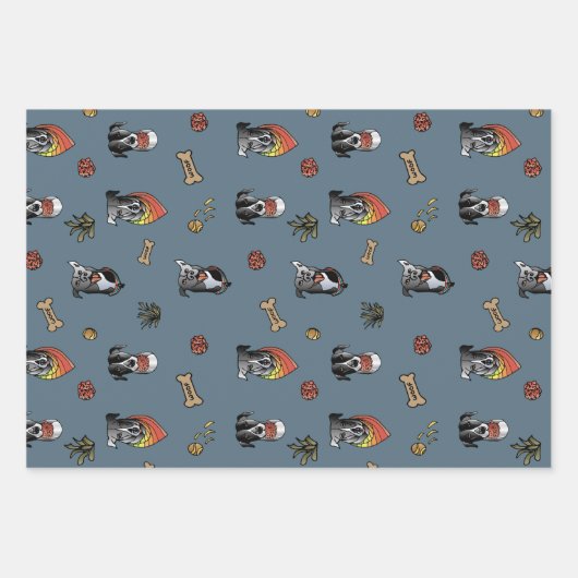 Party Dog Wrapping Bundle Geschenkpapier Set (Vorderseite 3)