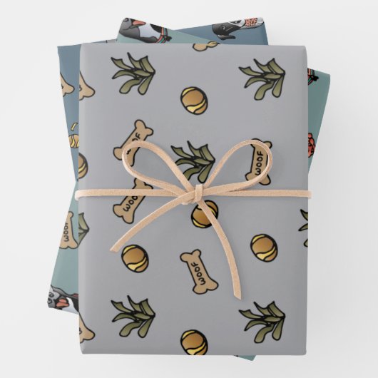 Party Dog Wrapping Bundle Geschenkpapier Set (Beispiel)